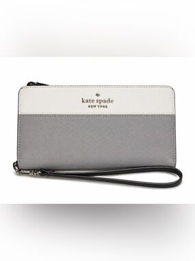 kate spade Two-Tone Gray and White Wristlet